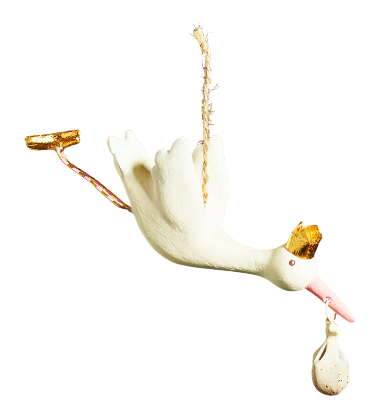 Stork Ornament Nina Takesh